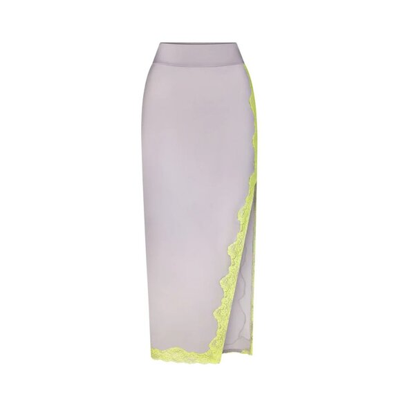 SKIM LACE SWIM LONG SKIRT SIZE L CHROME/LIME - Picture 1 of 7